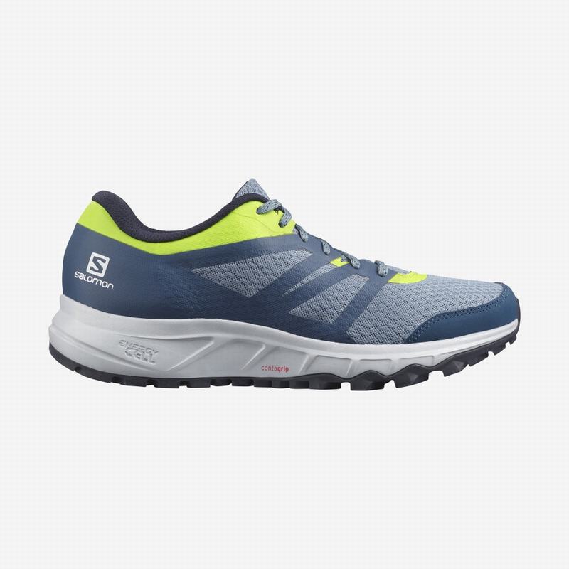 SALOMON TRAILSTER 2 Philippines - Men's Trail Running Shoes - Blue Grey/Navy | 618574-HBN